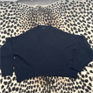 Quince Navy Crew Neck Sweater BRAND NEW